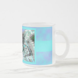 Blue-Purple Cat Mug