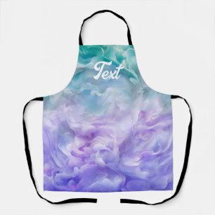 Blue & purple cloud swirl apron