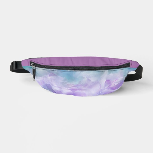 Blue & purple cloud swirl bum bags (Front)