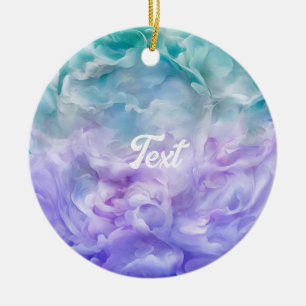 Blue & purple cloud swirl ceramic tree decoration