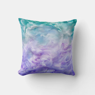 Blue & purple cloud swirl cushion