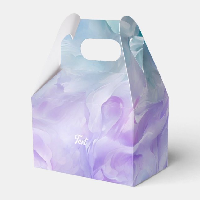 Blue & purple cloud swirl favour box (Front Side)
