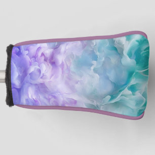 Blue & purple cloud swirl golf head cover