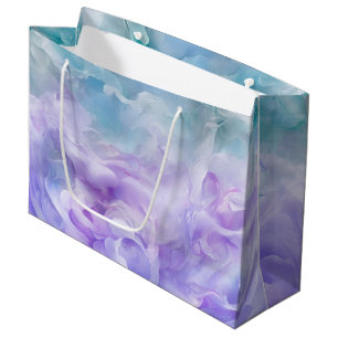 Blue & purple cloud swirl large gift bag
