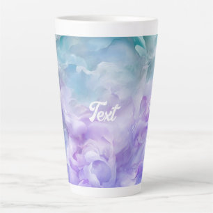Blue & purple cloud swirl latte mug