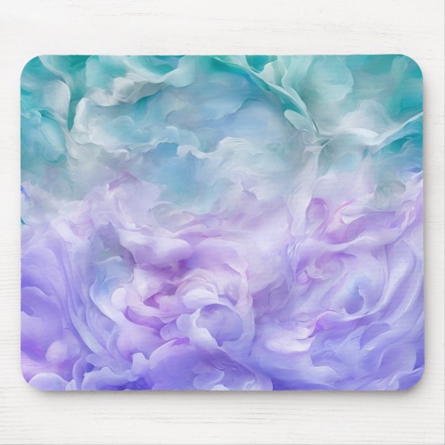 Blue & purple cloud swirl mouse mat (Front)