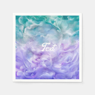 Blue & purple cloud swirl napkin