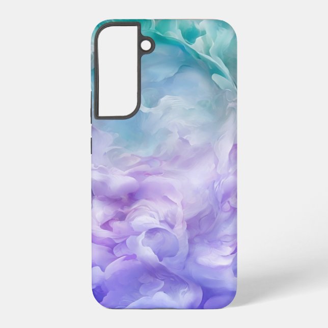 Blue & purple cloud swirl samsung galaxy s22+ case (Back)