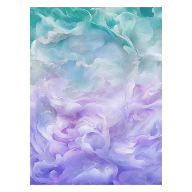 Blue & purple cloud swirl tablecloth (Front)