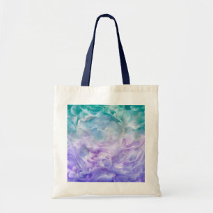 Blue & purple cloud swirl tote bag