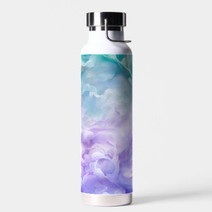 Blue & purple cloud swirl water bottle