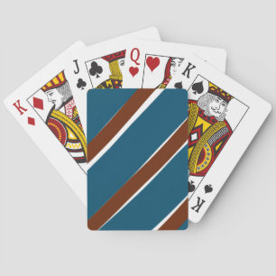 Blue purple curvy shapeslines wavy pattern design  playing cards