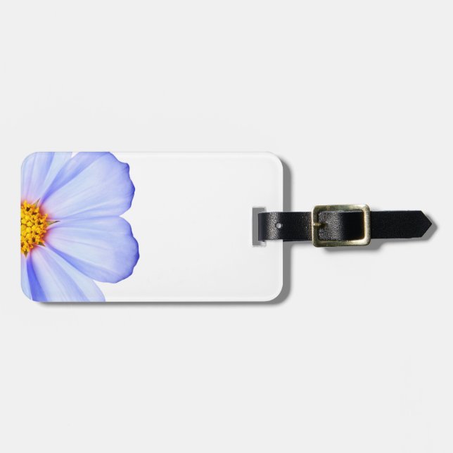 Blue Purple Daisy Cosmos Daisies Template Luggage Tag (Front Horizontal)