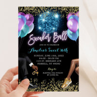 Blue Purple Disco Sneaker Ball Girl's Birthday