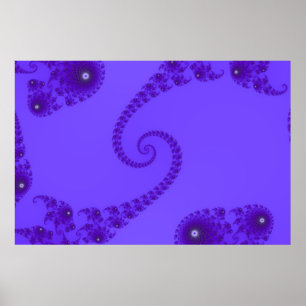 Blue Purple Double Spiral Poster