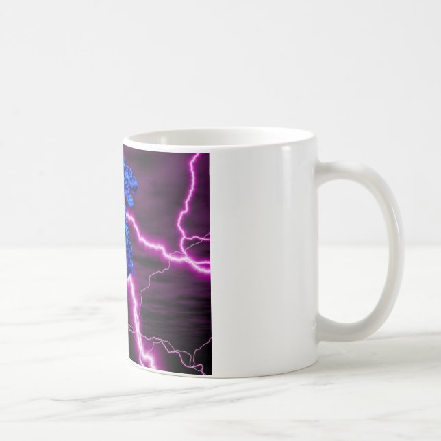 blue / purple dragon coffee mug (Right)