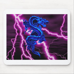 blue / purple dragon mouse mat
