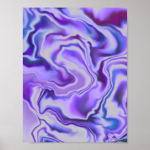Blue & Purple Elegant Marble Digital Abstract