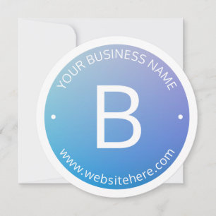 Blue & Purple Fading Ombre with Editable Text