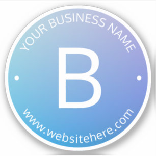 Blue & Purple Fading Ombre with Editable Text