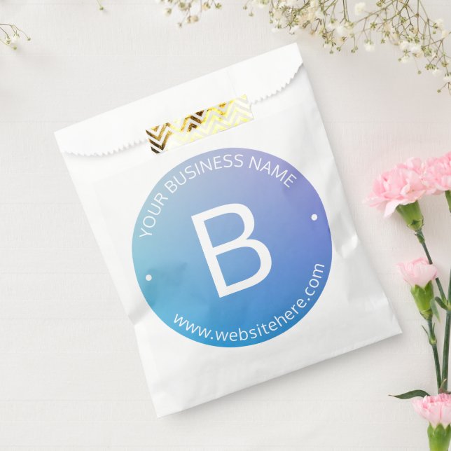 Blue & Purple Fading Ombre with Editable Text Favour Bags (Sealed)