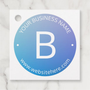 Blue & Purple Fading Ombre with Editable Text Favour Tags