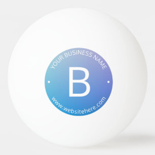 Blue & Purple Fading Ombre with Editable Text Ping Pong Ball