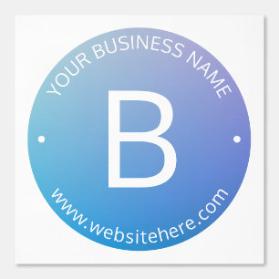 Blue & Purple Fading Ombre with Editable Text Wallpaper