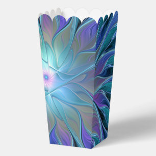 Blue Purple Flower Dream Abstract Fractal Art Favour Box