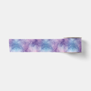 Blue Purple Galaxy Texture Satin Ribbon
