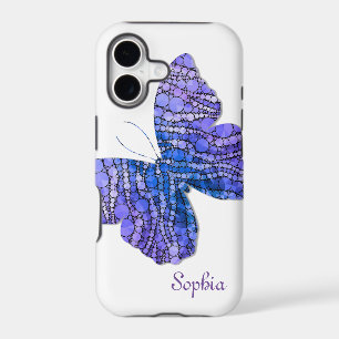 Blue & Purple Glitter Butterfly Personalised