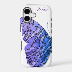 Blue & Purple Glitter Butterfly Personalised