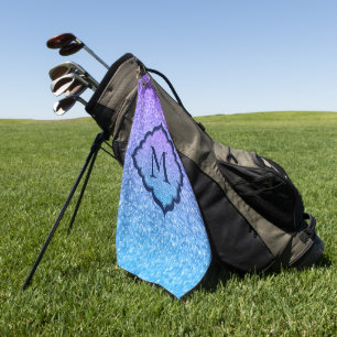 Blue & Purple Glitter  Golf Towel
