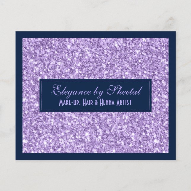 Blue & Purple Glitter Texture Print Flyer (Front)