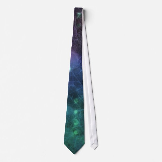 Blue, Purple, Green Orbs Textured Look Tie (Front)