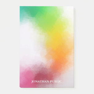 Blue Purple Green Red Orange Yellow Elegant Modern Post-it Notes