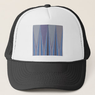 Blue, Purple, Grey Chevron Art Print Trucker Hat