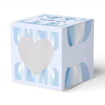 Blue Purple Heart Favor Box