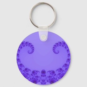 Blue Purple Heart Keychain