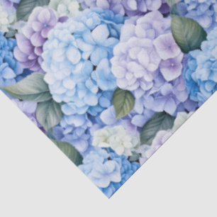 Blue Purple Hydrangeas Decoupage Tissue Paper