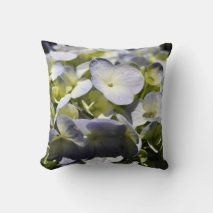 Blue, Purple Hydrangeas Flowers Cushion
