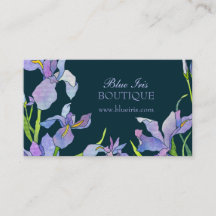 Blue Purple Iris Business Appointment Card