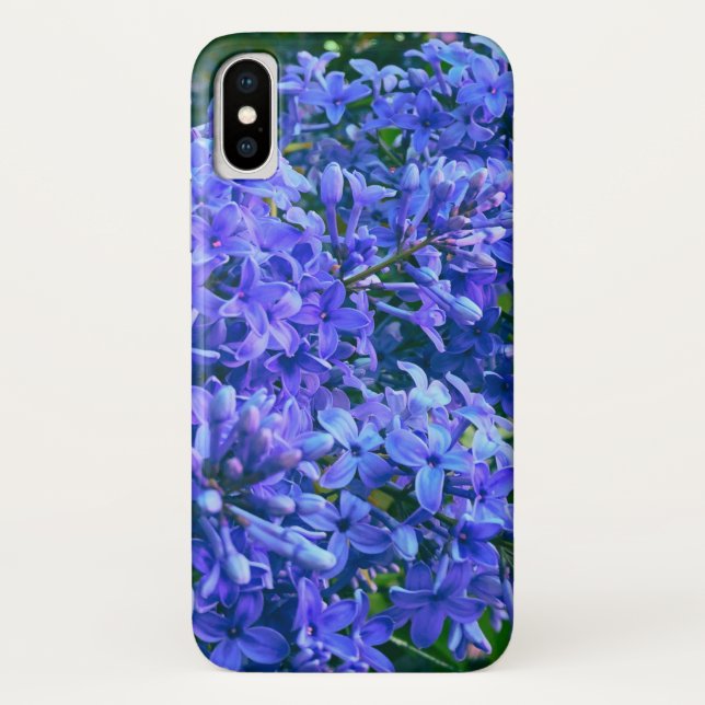 Blue purple lilacs romantic blue floral photo Case-Mate iPhone case (Back)