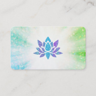 *~* Blue Purple Lotus Rays Reiki Energy Healing  Business Card