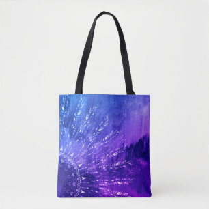 Blue Purple Mandala Clouds Boho Bohemian Tote Bag
