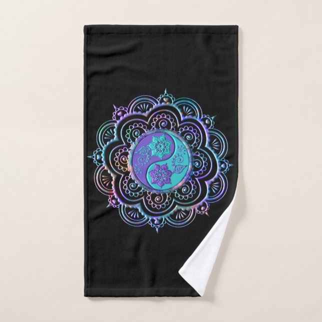 Blue & Purple Mandala Hand Towel (Hand Towel)