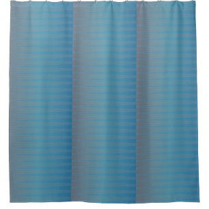 Blue Purple Modern Horizontal Graduated Stripe Shower Curtain