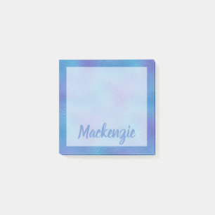 Blue Purple Mottle Iridescent Shimmer Name Post-it Notes