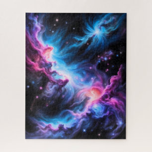 Blue Purple Nebula Deep Space Puzzle