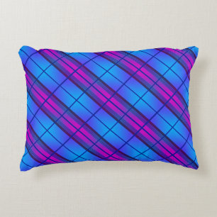 Blue Purple Neon Decorative Cushion